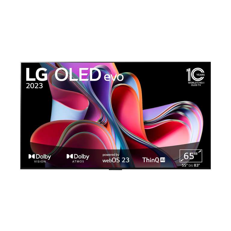 LG OLED65G39LA (1973,96€-300€ LG Cashback = 1674,96€) (,, Prime,,)