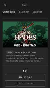 Epic Game Store Türkei - HADES + Soundtrack