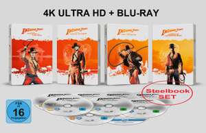 Indiana Jones 1-4 Steelbook Set (4K Ultra HD + Blu-Ray)