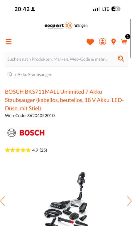 BOSCH BKS711MALL Unlimited 7 Staubsauger