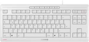 [NBB] Cherry Stream Keyboard / Tastatur TKL weiß-grau (QWERTZ) | USB, 6 Multimediatasten, CHERRY SX Scherenmechanik