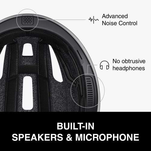 Sena R1 Smarter Helm mit Bluetooth Freisprechfunktion und Intercom ( Größe M - 55-59cm Kopfumfang ) in schwarz matt