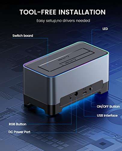 RGB USB C Festplatten Dockingstation