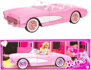Mattel Barbie The Movie / Barbie Signature - Spielzeug-Auto Pink Corvette im Vintage-Stil