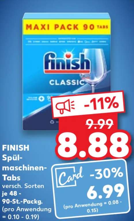 [Kaufland bis 19.04.] Finish Powerball Quantum All in 1 Maxi Pack 58 Stück für 6,99€ mit Kaufland Card + 3€ Cashback = 3,99€ bzw. 0,07€/Stk.