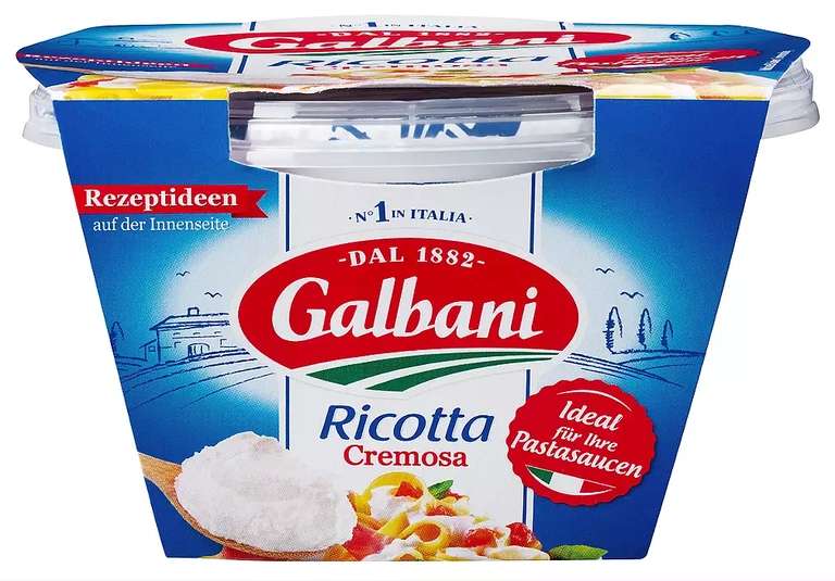Kaufland] Galbani Ricotta orig. ital. Molkeneiweißkäse für 1,29 € je 250-g-Becher (Angebot + Coupon) - bundesweit