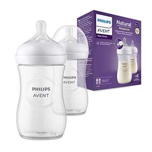 [Prime] Philips Avent Babyflaschen Natural Response – 2x Babyflaschen, 260 ml, für Neugeborene ab 1 Monat