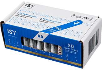 [MediaMarkt/Saturn] ISY IBA-2050 AA Batterie, 1.5 Volt 50 Stück / ISY IBA-1050 AAA Batterie, 1.5 Volt 50 Stück