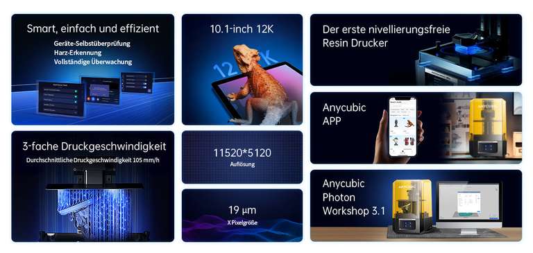Anycubic Photon Mono M5s Vorbesteller Preis 399€ statt 579€, mit 1kg Resin 419€, Zusätzlich 25€ Rabatt durch Gutschein GUTCODE25