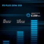 Crucial P5 Plus 1TB SSD, M.2/M-Key (PCIe 4.0 x4), lesen: 6600MB/s, schreiben: 5000MB/s SLC-Cached, TBW: 600TB