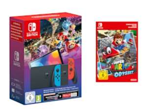 Nintendo Switch OLED + Mario Kart 8 Deluxe + Super Mario Odyssey Pack + 3 Monate Nintendo Online