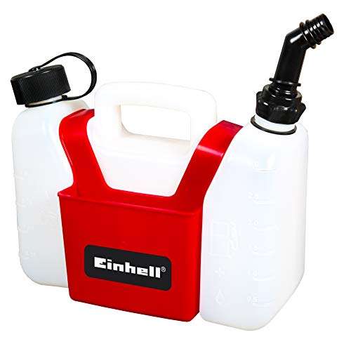 Einhell Kombi-Kanister (für Benzingeräte, Kettensägen-Zubehör, 1,25 l Öltank, 3 l Benzintank, integrierte Werkzeugtasche für 12,26€ (Prime)