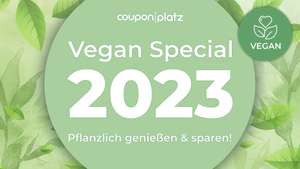 Vegan Special auf couponplatz - Coupons und Cashback Deals für viele vegane Produkte!