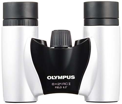 Olympus 8x21 RC II Fernglas mit Tasche, weiß, Sehfeld in 1000m: 110 m