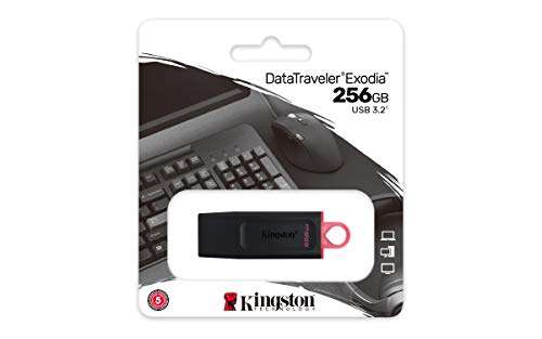 [Amazon Prime] Kingston DataTraveler Exodia DTX / 256GB USB-Stick 3.2 Gen 1 - mit Schutzkappe und Schlüsselring