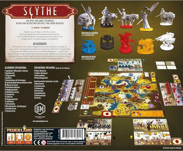 Scythe-Brettspiel, 1-5 Spieler für 54,11 Euro, mit Payback für 48,71 € oder zusätzlich mit BestChoice 44,60 € [Thalia Newsletter-personal.]
