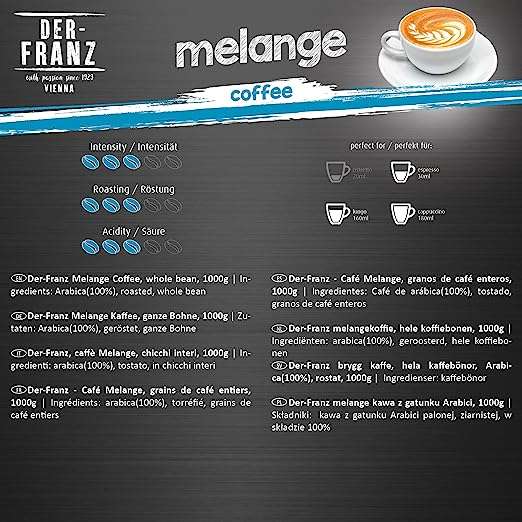 Der Franz Melange Kaffee „Nur für Amazon Prime Kunden“ 4*1 kg