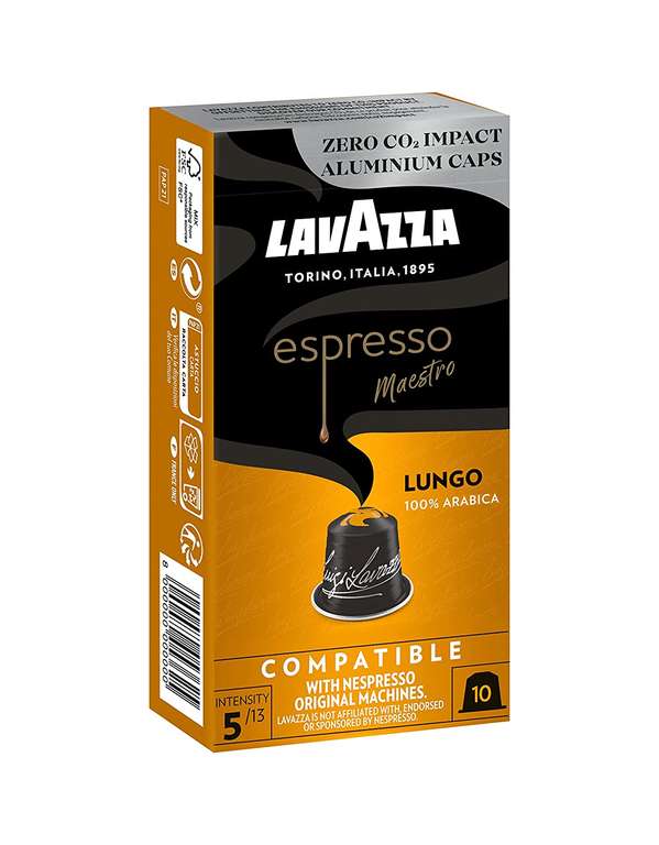 [amazon prime] Spar-Abo: Lavazza, 10 Kapseln, Nespresso kompatibel, 3 verschiedene Sorten mit 37% Coupon