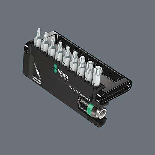 Wera Bit-Check 10 TX Universal 2, 10-teilig inkl Rapidaptor Bithalter & Torx TX 6 bis TX 40 für 13,79€