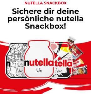 nutella Aktionsprodukte kaufen und gratis personalisierte Snackbox sichern