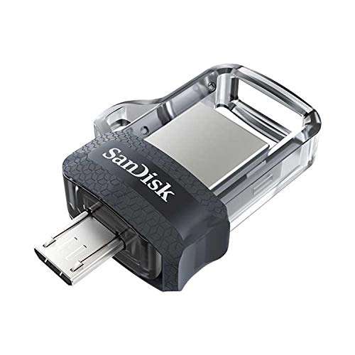 SanDisk Ultra 128 GB Dual Drive m3.0 USB-Stick mit USB-A und Micro-USB, USB 3.0, bis zu 150MB/s (PRIME)