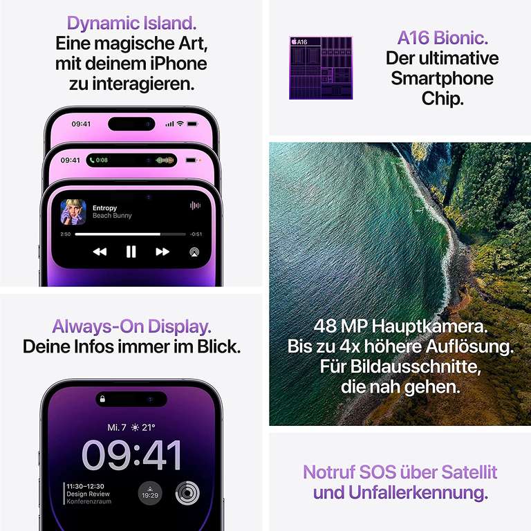 Apple iPhone 14 Pro Max - 256GB - alle Farben verfügbar - bei Zahlung mit Klarna (personalisiert und differenzbesteuert)