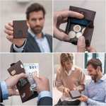 [Amazon Prime] VON HEESEN Slim Wallet mit XXL Münzfach [Braun und Schwarz] & Ohne Münzfach 29,89€