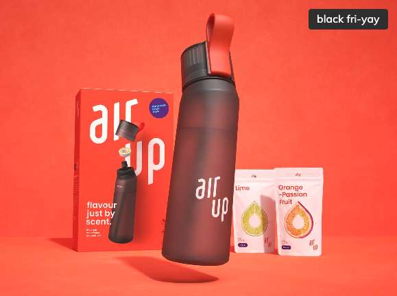Black Fri-Yay bei air up: kostenlose Pods und Schlaufe beim Kauf einer beliebigen Flasche