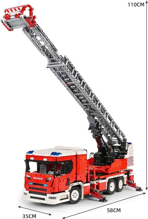Mould King 17022 - Fire Engine - Drehleiter Klemmbausteine