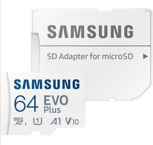 [OTTO UP] Samsung EVO Plus 64GB microSDXC Full HD inkl. SD-Adapter Speicherkarte (64 GB, UHS Class 10, 130 MB/s Lesegeschwindigkeit)