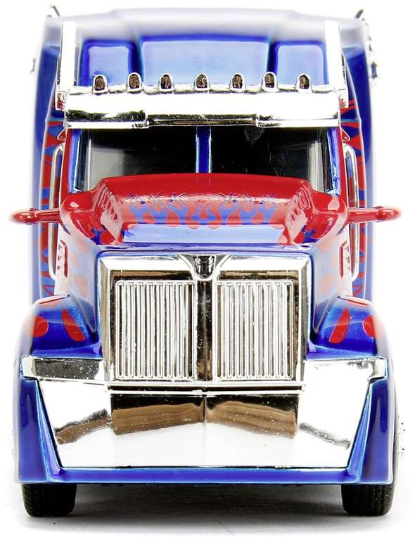 Jada Toys Transformers T5 Optimus Prime, Western Star 5700 Ex Phantom, Spielzeugauto aus Die-cast, Maßstab 1:32, blau/rot (Prime)