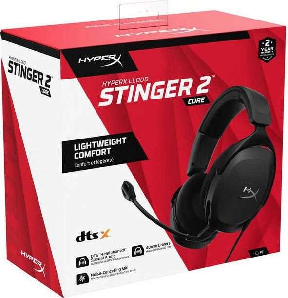 [OTTO UP] HYPERX Cloud Stinger 2 Core, Over-ear Gaming Headset Schwarz (Noise-Cancelling)