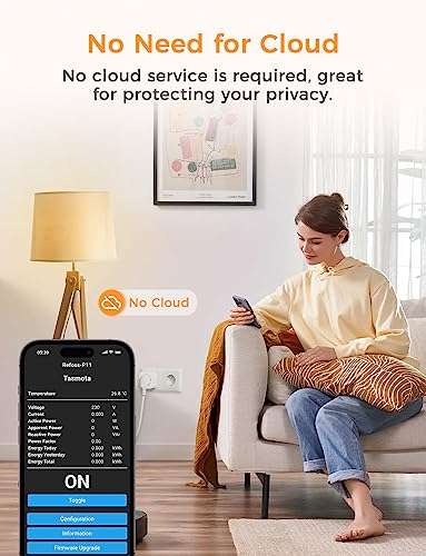 [Amazon Prime] 2x Refoss Smart WLAN Steckdose, Tasmota preflashed, unter 10 Euro/Dose, Home Assistant