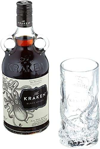 [prime] The Kraken Black Spiced Rum Geschenkset mit Glas (neue Version)
