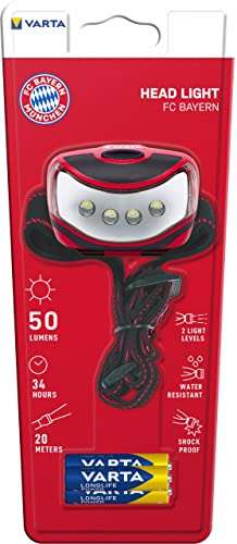Varta Outdoor Sports Head Light (fcb) für 5,75€ / 4 St Varta Ready2Use HR03 Micro (AAA)-Akku NiMH 550 mAh 4,77€ (Prime)
