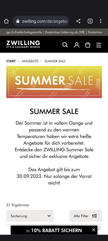 Zwilling Summer Sale | Sammeldeal | kombinierbar mit CB
