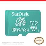 SanDisk microSDXC UHS-I Speicherkarte für Nintendo Switch 512 GB (U3, Class 10, 100 MB/s Übertragung, mehr Platz für Spiele)