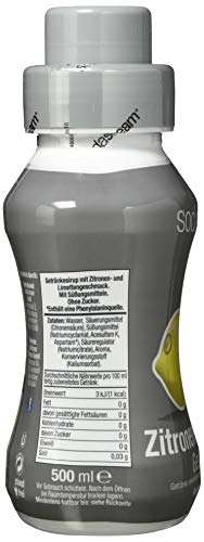 SodaStream Sirup Zitrone-Limette ohne Zucker, Ergiebigkeit: 1x Flasche ergibt 12 Liter 500ml (Prime, Spar-Abo)