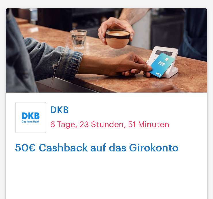 [DKB und Shoop] 50€ Cashback auf das Girokonto