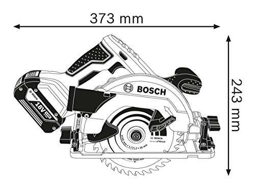 Bosch Professional Kreissäge GKS 18V-57 G (ohne Akkus und Ladegerät, in L-BOXX)