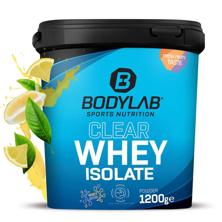 Bodylab - Clear Whey Isolate 1200g - Eistee Zitrone / Eistee Pfirsich / Eistee Waldfrucht