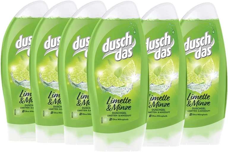 Duschdas 6er Pack 3-in-1 Duschgel & Shampoo Sport, Noire und Prickelnd Frisch (Prime Spar-Abo)