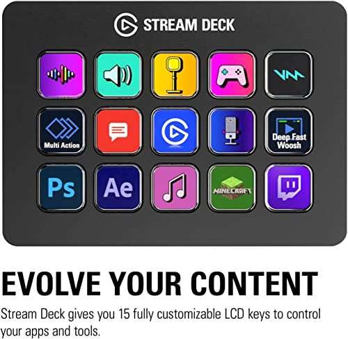 [Amazon] Elgato Stream Deck MK.2 – Studio-Controller, 12GB, 15 Makrotasten
