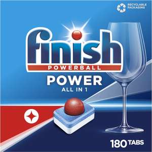 Finish Power All in 1 Spülmaschinentabs | Geschirrspültabs | Powerball gegen Fettanschmutzungen | 180 Tabs (ca 11 Cent/pro) [Prime Spar-Abo]