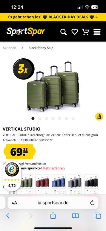Vertical Studio „Trelleborg“ 3er in blau und grün für ca 65€!