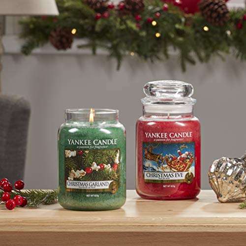 Yankee Candle Duftkerze im Glas (groß) – Christmas Garland – Kerze mit langer