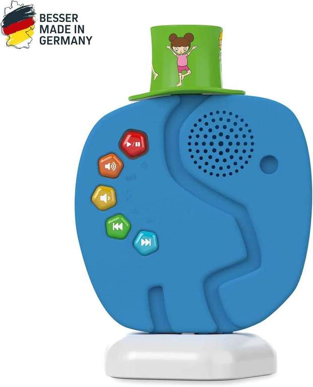 TechniSat TechniFant (Audioplayer & Nachtlicht für Kinder, Inhalte per Hütchen oder via Bluetooth, 5 Knöpfe, ~10h Akku, Kopfhöreranschluss)
