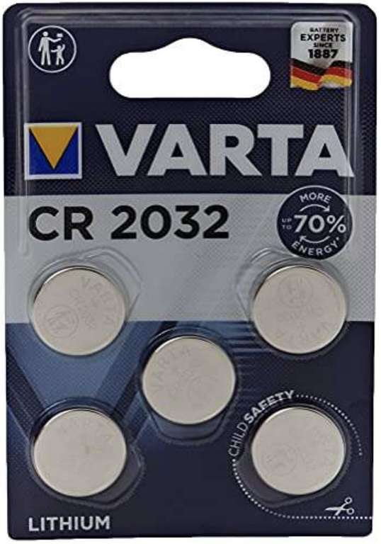 2x VARTA CR2032 Knopfzellen (5er Pack) [Amazon Prime]