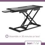 [Preisfehler] bonVIVO Höhenverstellbarer Schreibtisch-Aufsatz 95 x 40 - Jede Workstation zum Standing Desk - Belastbar bis 15 kg