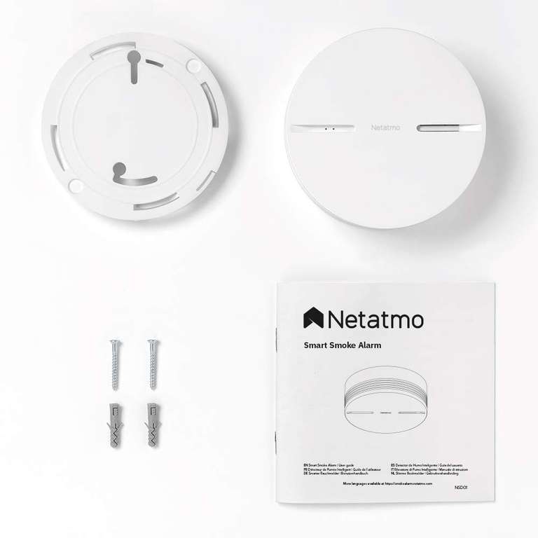 [AMAZON Oster-Angebote] Netatmo Smarter Rauchmelder, 10-Jahres-Batterie, Selbsttest-Funktion, 85-dB-Alarm, EN14604 Zertifizierter